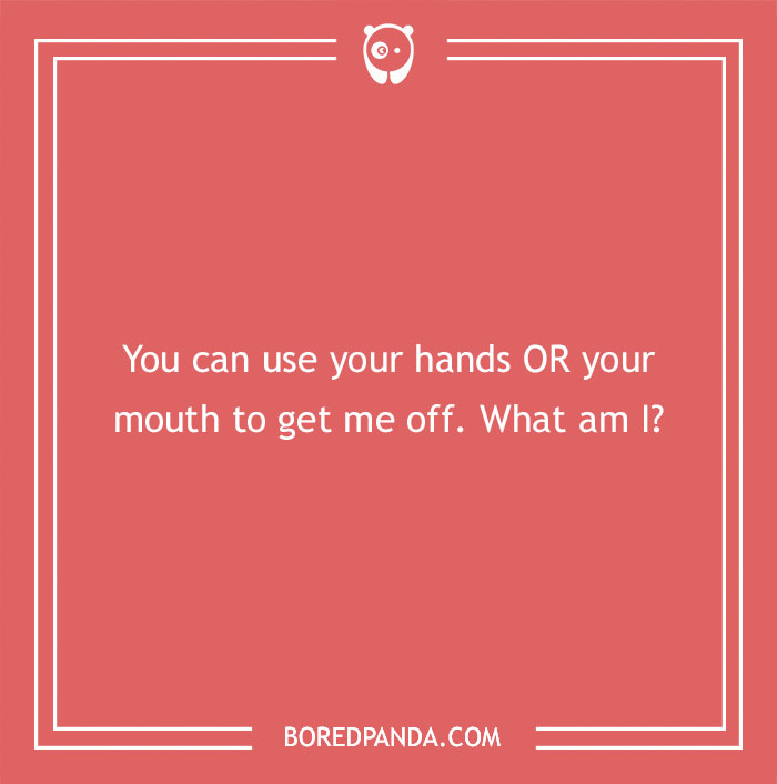 Riddle text on a red background with witty phrasing, challenging perception and understanding.