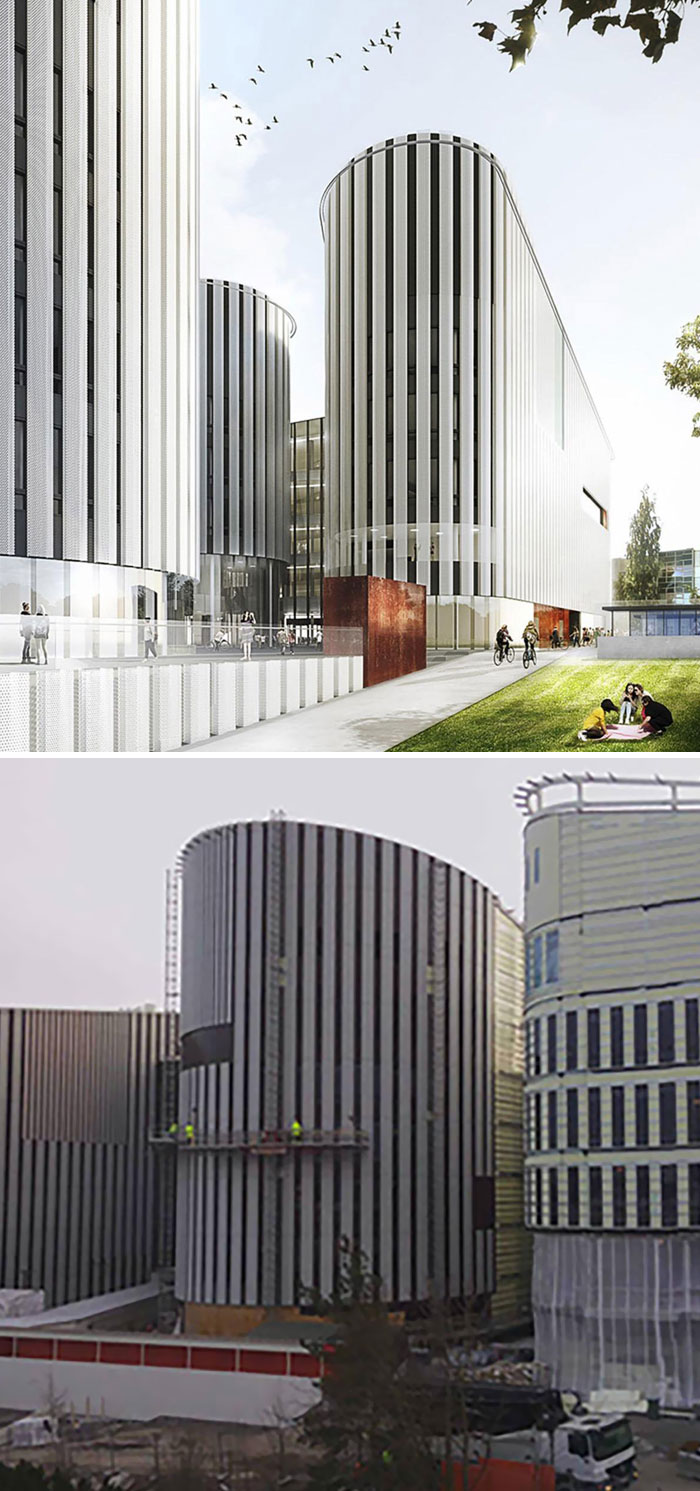 An Expectation Image Of Metropolia's Myllypuro Campus vs. An Image From Reality