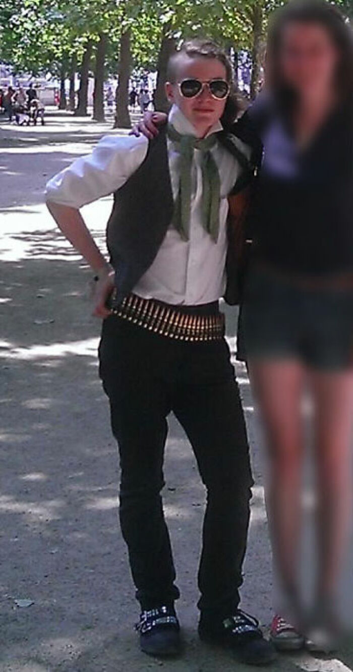 Me At 14. Really Thought I Had Something Going With The Cravat, Wasitcoat, Bullet Belt And The Cheap Emo Sneakers