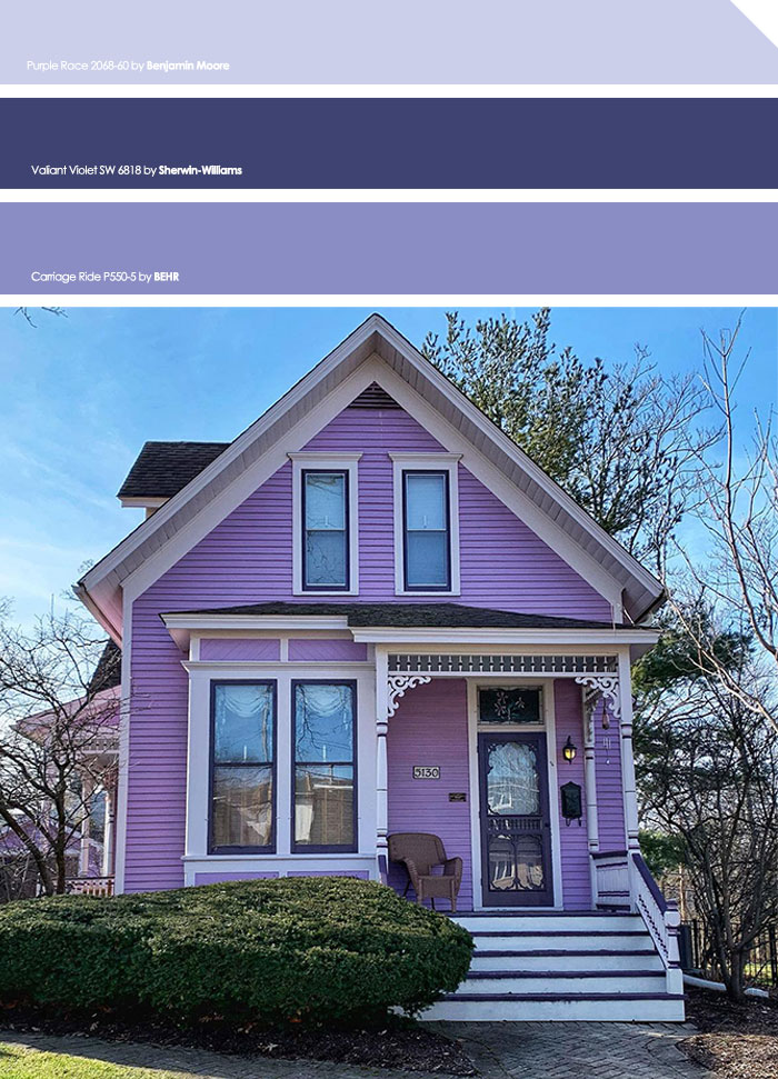 Purple painted house