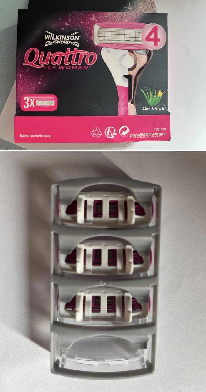 Women’s Blade Cartridges (Easily Could’ve Fit Four) Packaging Very Misleading