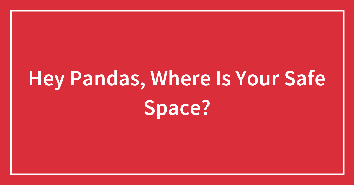 Hey Pandas, Where Is Your Safe Space? (Closed) Bored Panda