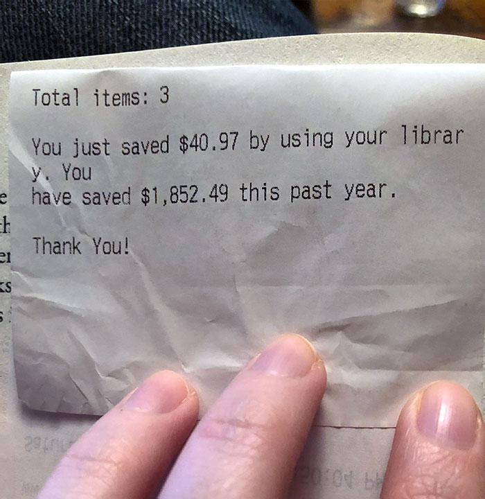 My Public Library Tells You How Much Money You’ve Saved By Checking Things Out Instead Of Buying Them