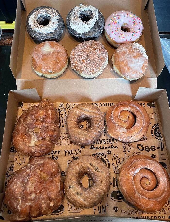 My First Time Using The "Too Good To Go" App At One Of The High-End Donut Shops In My Area. 45$ Value For Roughly $16