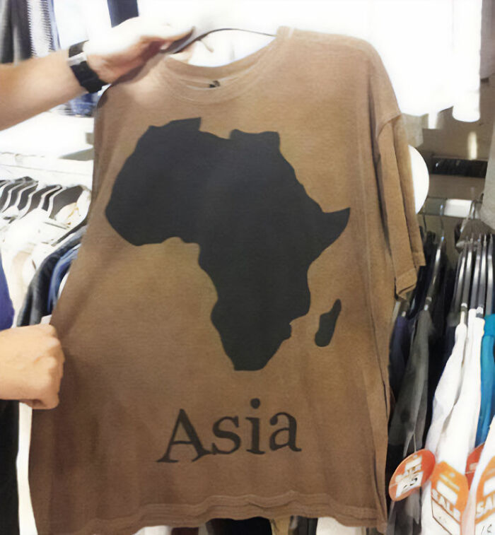 There Was An Attempt To Create A T-Shirt Showing The Well Known Continent Of Asia!
