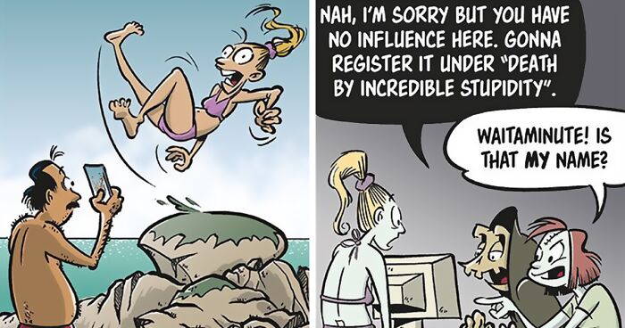 Befriending Death: Hilarious Takes On The Afterlife Through 30 Comics By This Artist (New Pics)