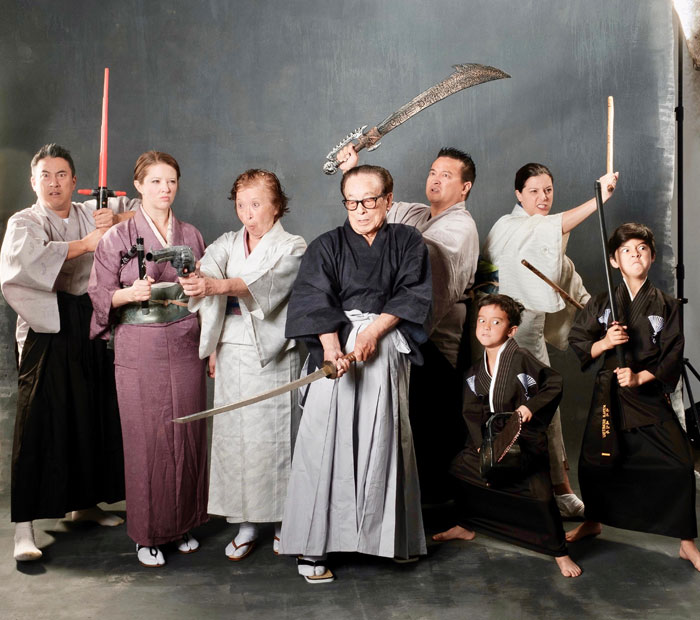 For My Father’s 88th Birthday, We Took This Traditional Japanese Portrait Of Our Crime Syndicate Family