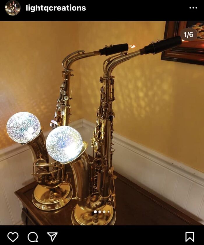 Steampunk Artist Saxophone Lamp
