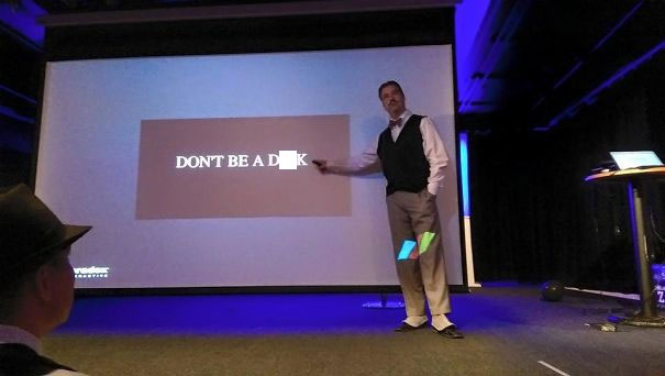 Funny presentation about don't be a di*k