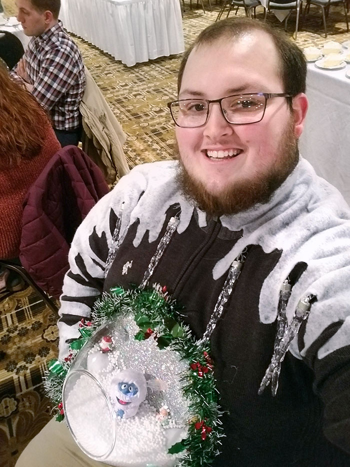 I Made This For My Work's Ugly Christmas Sweater Contest. It Was Rushed, But Everyone Seemed To Like It