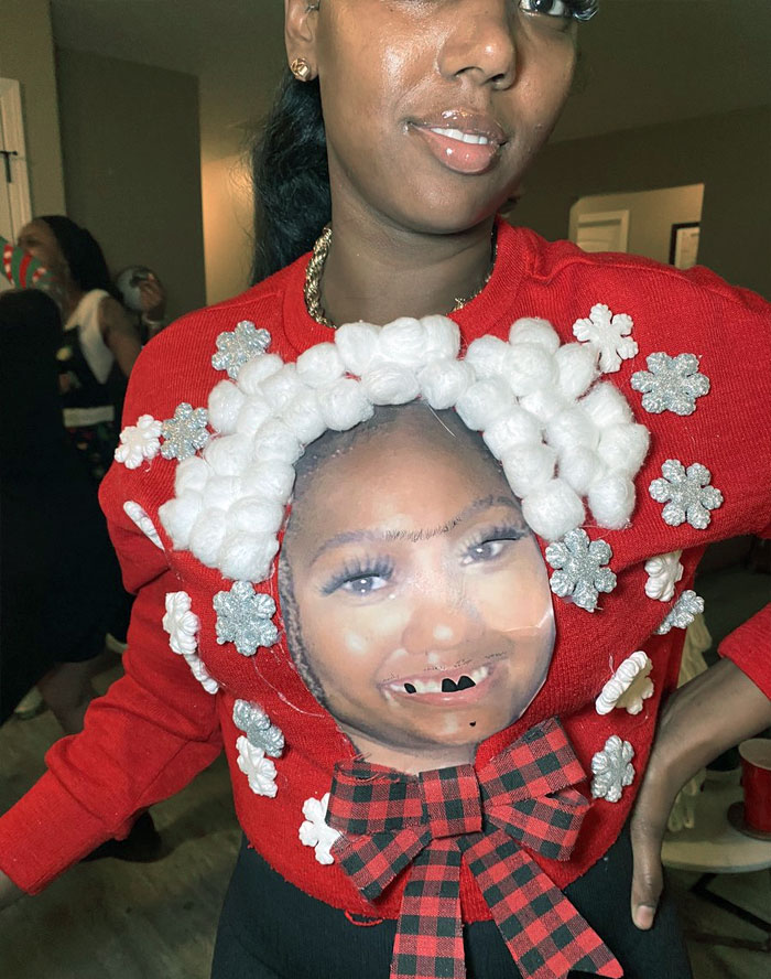 We're At An Ugly Christmas Sweater Party And The Audacity Of My Sister Is Sickening. She Better Not Win