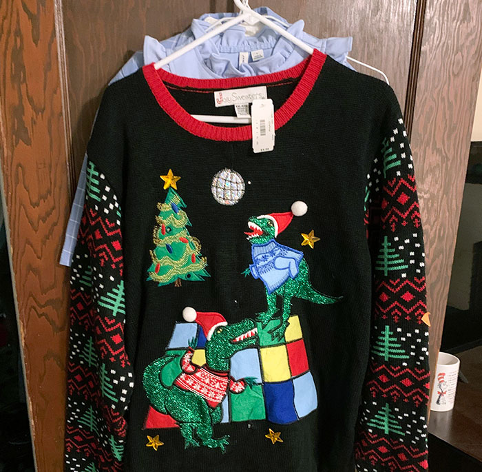 Now Is The Time To Find Those Ugly Sweaters. I Found This Gem At My Local Goodwill