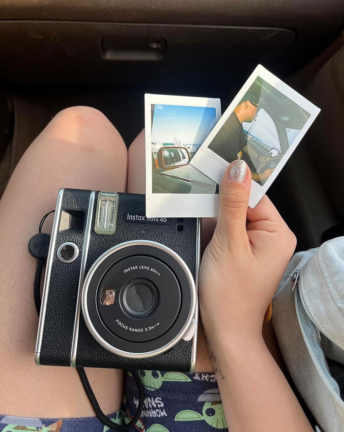 Fujifilm Instax Mini 40 Instant Camera: For a stylish, snap-happy girlfriend who loves capturing memories on the go - because nothing beats an old-school physical photo.