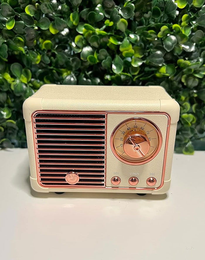 Retro Bluetooth Speaker: Fast recharge means she can take this super cute speaker with her wherever she goes, from campfires to the beach and beyond.