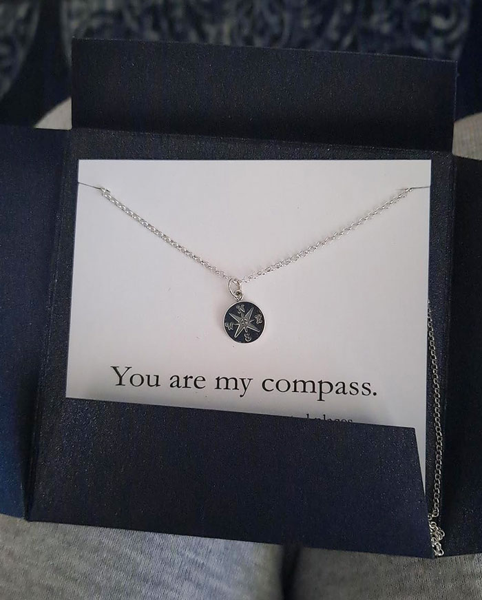 Silver Charm Necklace: Radiating the entire essence of 'you're my compass, I'd be lost without you' sentiment, for your partner who values heartfelt, hypo-allergenic crafted with love pieces - a timeless, irreplaceable Christmas gift!