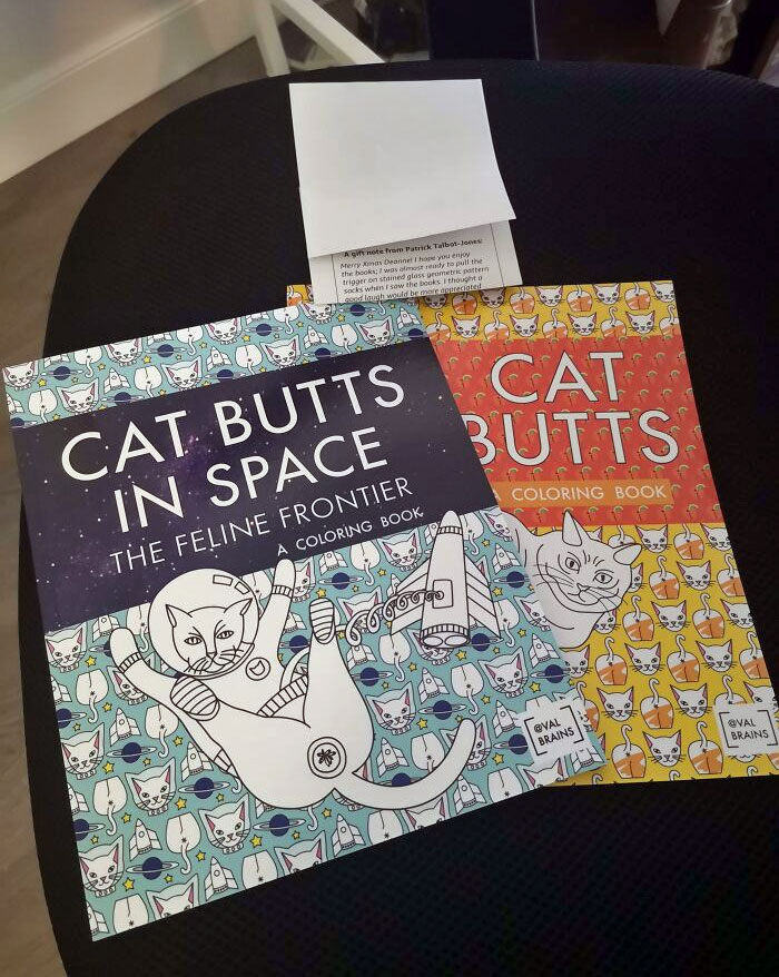 Hilarious Coloring Books Featuring Cat Butts And Cat Butts In Space. Thank You Santa. I Have Some Time Off Over The Holidays And I Am Going To Spend It Coloring