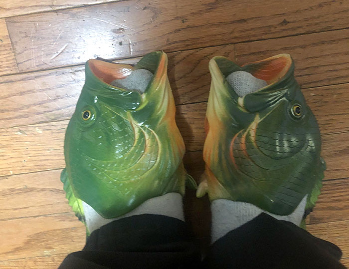 Fish Sandals I Got For Christmas