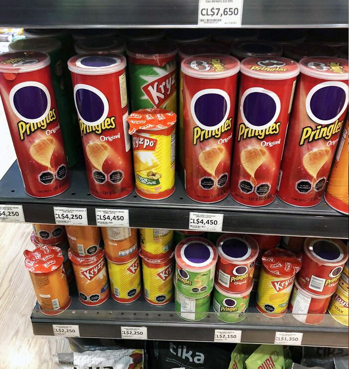 I'm Traveling In Chile And Every Pringles Can I Come Across Has The Guy's Face Blocked Out. Anyone Knows Why?