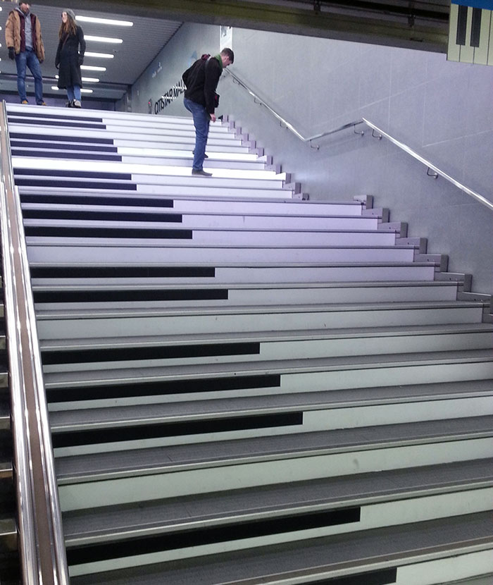 These Steps Light Up And Play Piano Notes As You Walk On Them