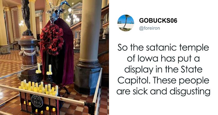“Sick And Disgusting”: People React To Satanic Altar Put Up At Iowa State Capitol