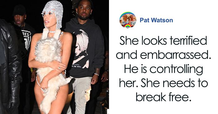 Bianca Censori Makes Heads Turn Again In Miami, Wearing A Tiny Silver String Ensemble With A Fake Cat