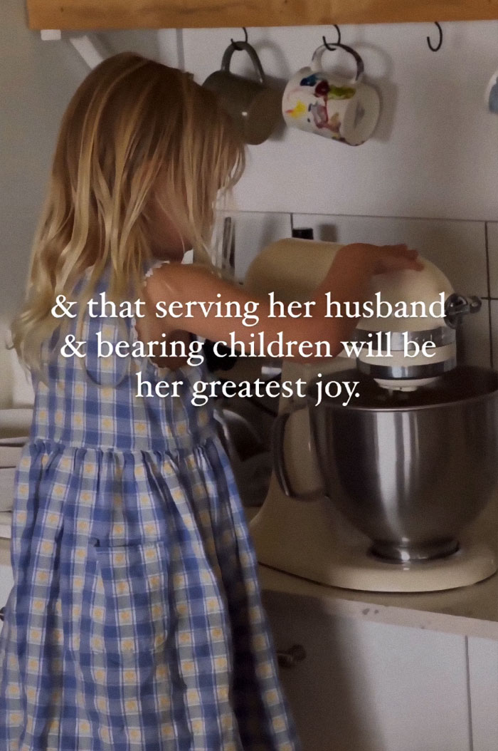 Mom Says She's Raising Her Daughter To Be A Biblical Wife, Faces Backlash