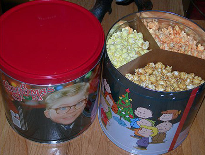 Those Big Cans Of Flavored Popcorn That Always Showed Up Around Christmas Time