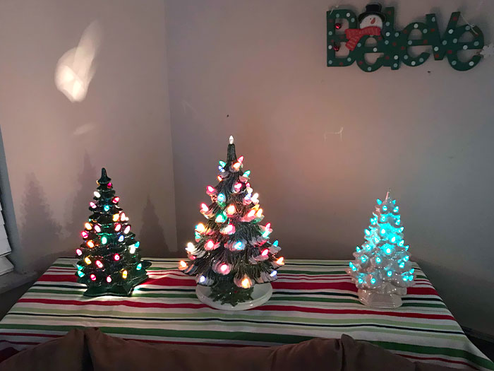 I Officially Own All My Grandparents' Ceramic Christmas Trees