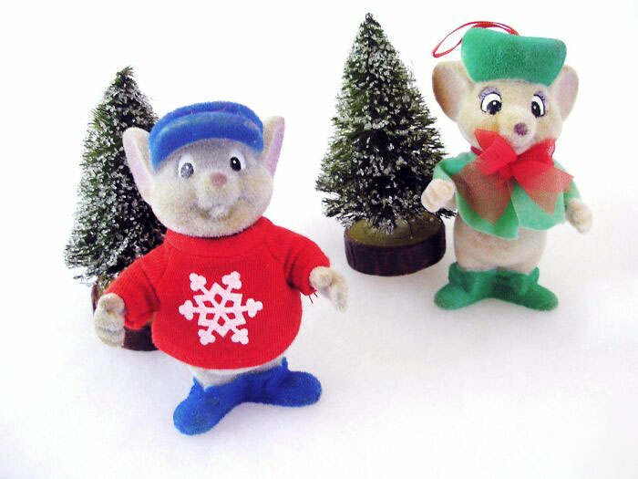 Rescuers Down Under Christmas Tree Ornaments From McDonald's (1990). Who Else Had Bernard & Miss Bianca On Their 90's Christmas Trees?
