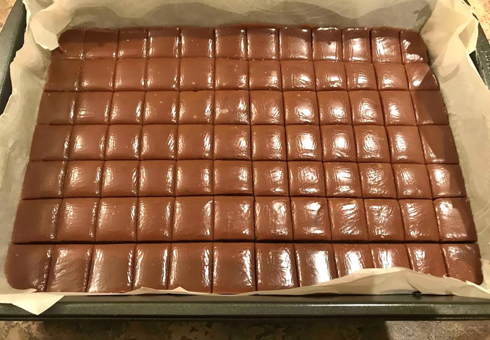 Just Made A Batch Of Caramels And After Cutting Them I Had An Oddly Satisfying Moment