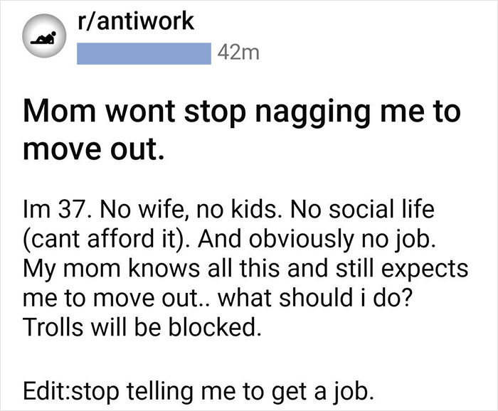 "Stop Telling Me To Get A Job"