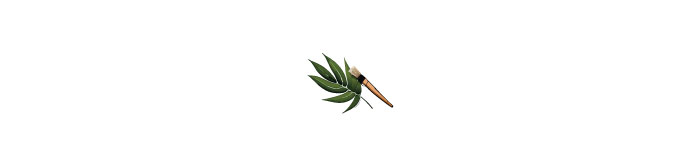 illustration of a brush and a plant 