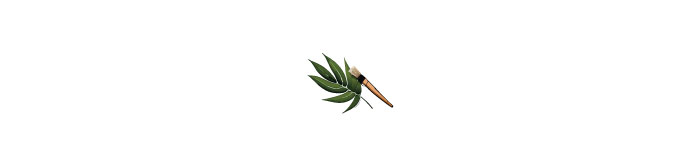 illustration of a brush and a plant illustration of a brush and a plant