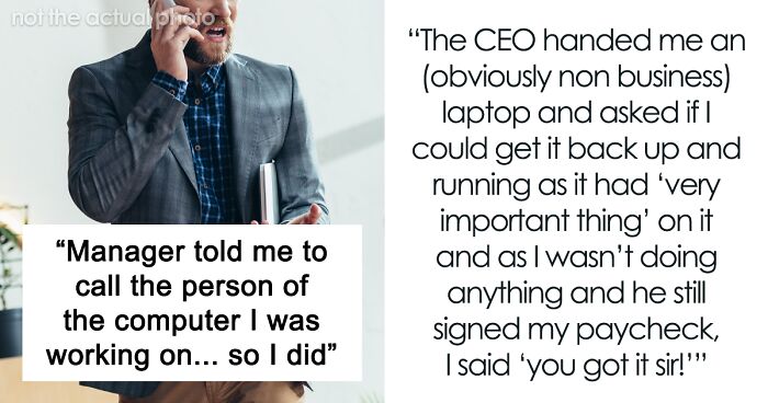 Manager Demands To Speak With The Owner Of The Laptop IT Guy Is Working ...