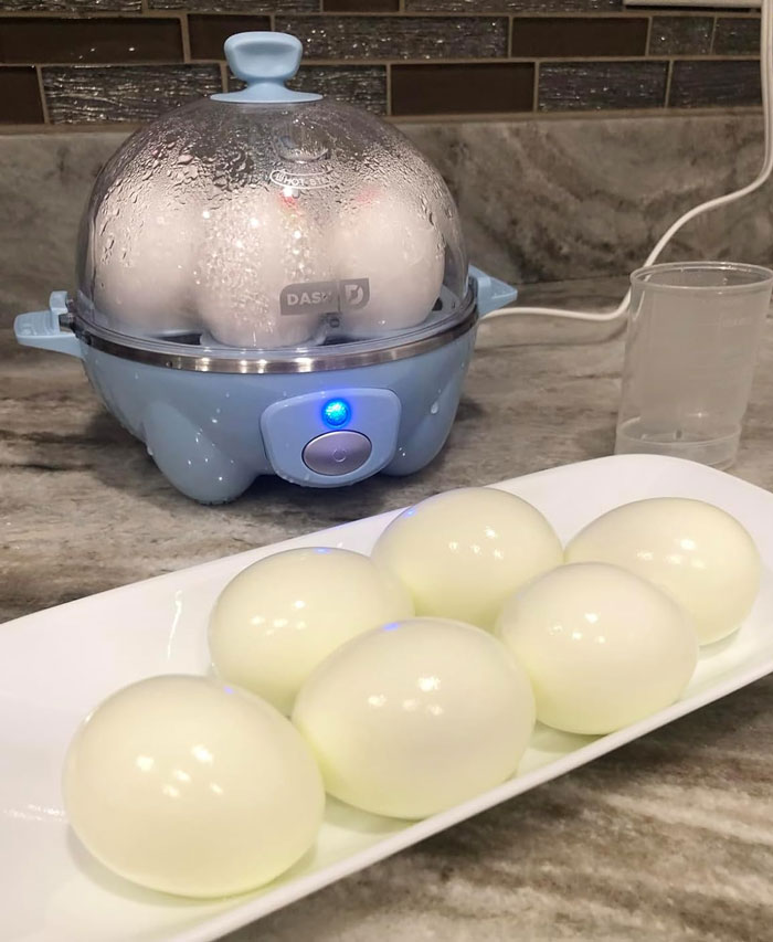 Dash Rapid Egg Cooker: That's got everyone on TikTok craving for its foolproof and versatile features - can boil, poach, scramble or make individual omelets effortlessly in minutes, making it your must-have for a busy lifestyle or compact living spaces. Your perfect eggs, every time, are just a push button away!