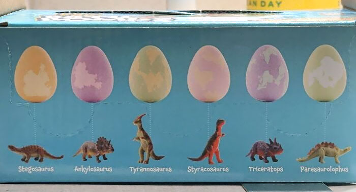 The Makers Of These Toy Dinosaur Eggs Mislabeled Literally Every Dinosaur On The Package
