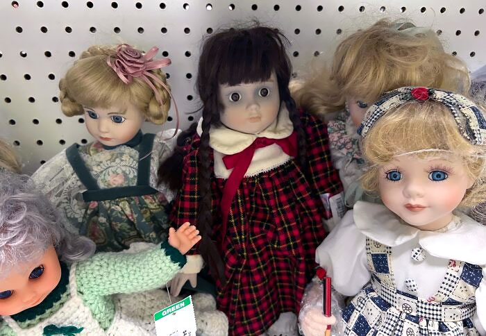 This Doll I Saw At Goodwill Appears To Be Choking On Something