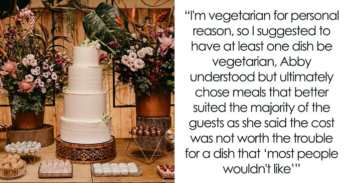 Bride Weeps At Reception As Her Vegetarian Friend Brought Her Own Food When She Wasn’t Catered For