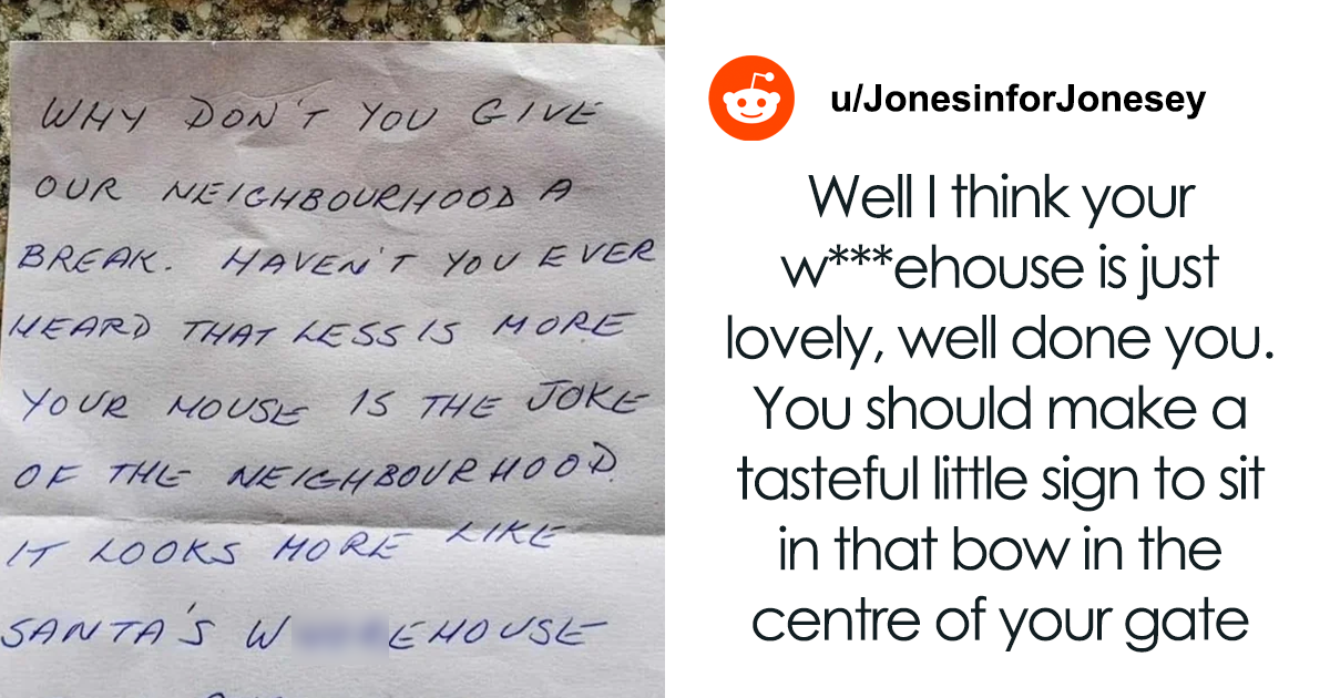 Canadian Woman Gets Upset With Local Grinch Leaving A Note Saying Her House Is Overdecorated - Vimarsana News