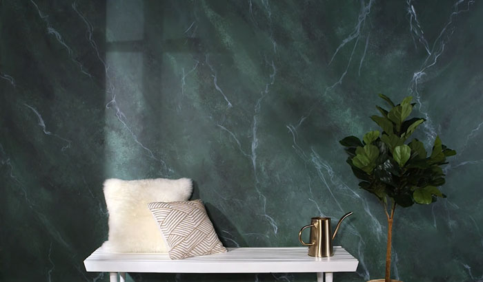 Marble wall design.