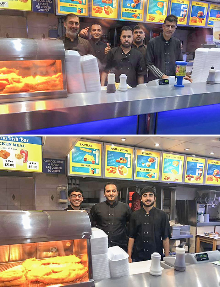 The "Victoria Fish Bar" Team Providing Free Meals To The Unfortunate And Lonely People