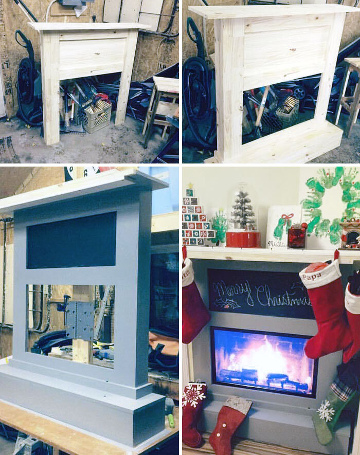 My Boys Were Concerned That Santa Won't Come For Christmas, Since We Don't Have A Fireplace In Our House. So, I Decided To Build One This Week