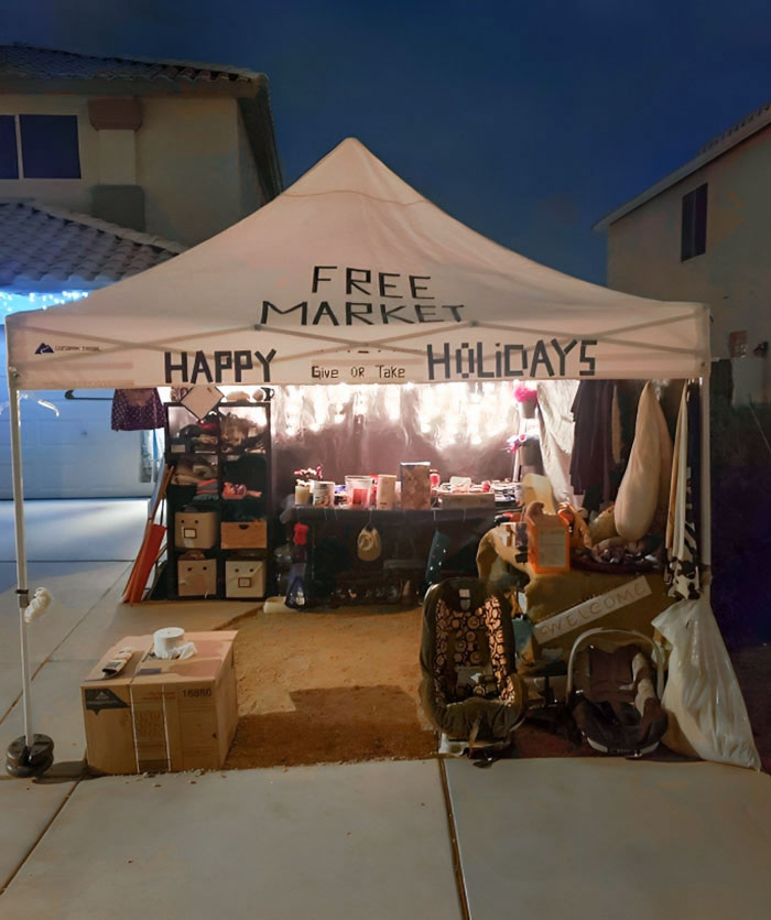 People Down The Road Are Hosting A Free Market For Those In Need Through The Holidays