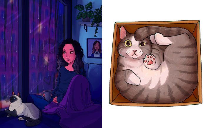 “What It’s Like To Have A Cat”: 23 Illustrations By Rita Szederke Vigovszky (New Pics)