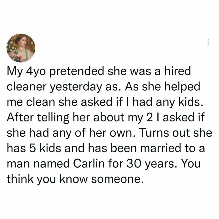 4 Year Old Pretends To Be A Hired Cleaner And Shares About Herself