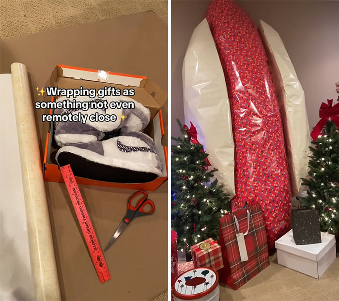 Person Hides What Their Actual Gifts Are, And The Results Are Hilariously Impressive