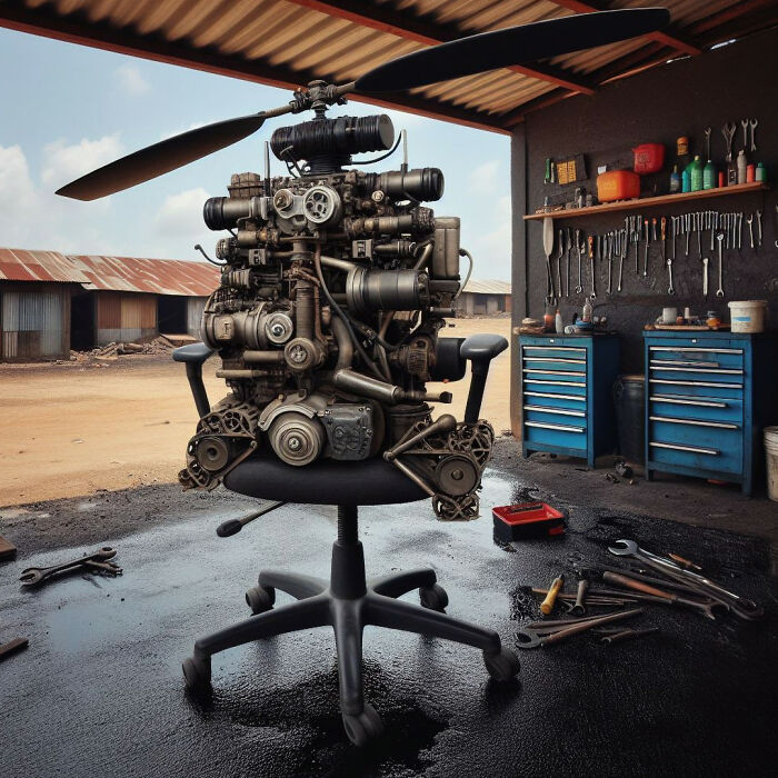 With The Help Of AI, I Made Nigerian Office Chairs Take To The Skies With The Help Of AI, I Made Nigerian Office Chairs Take To The Skies
