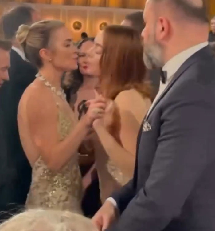 Emily Blunt And Emma Stone Sharing A Goofy Moment