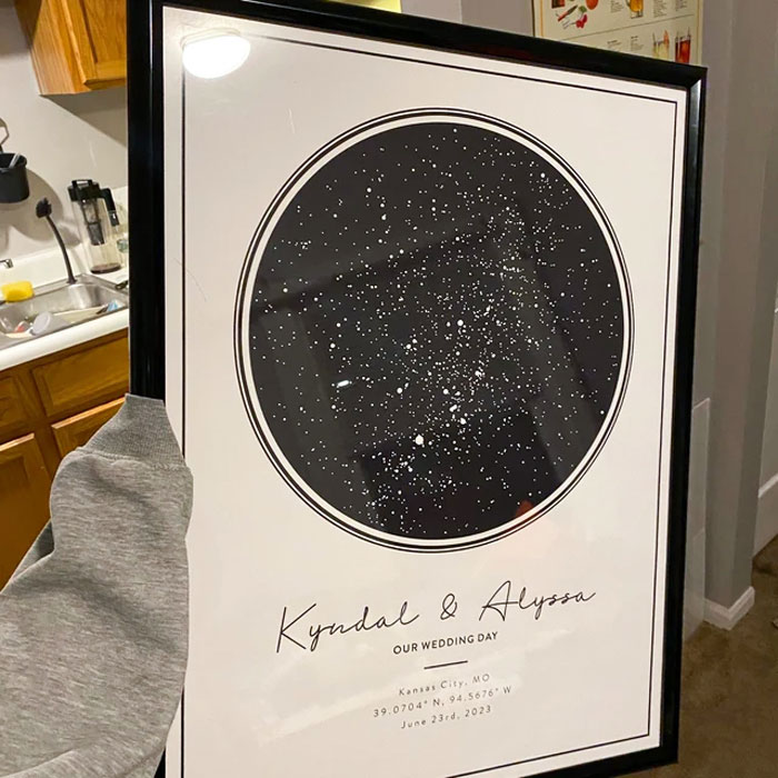 A Personalized 'The Night We Met' Star Map For The Star-Crossed Lovers, Adding A Sprinkle Of Celestial Charm To Their Love Story