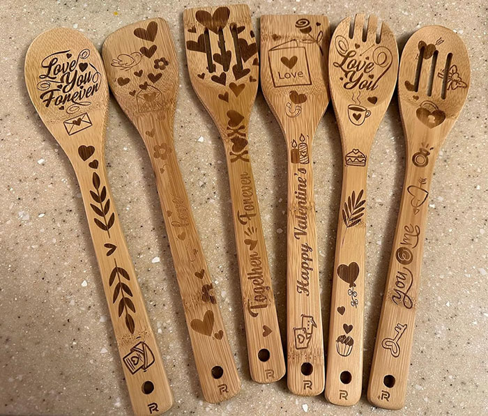 For A Love That Gets Better With Every Stir, Gift These Wooden Cooking Utensils, Constructed For Chefs Who Love To Cook With A Conscience